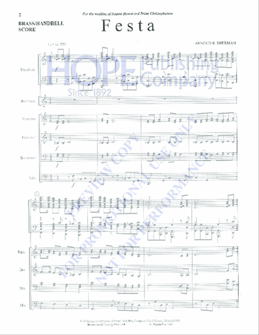 Festa Festa Handbell Choir scores gallery preview page 2