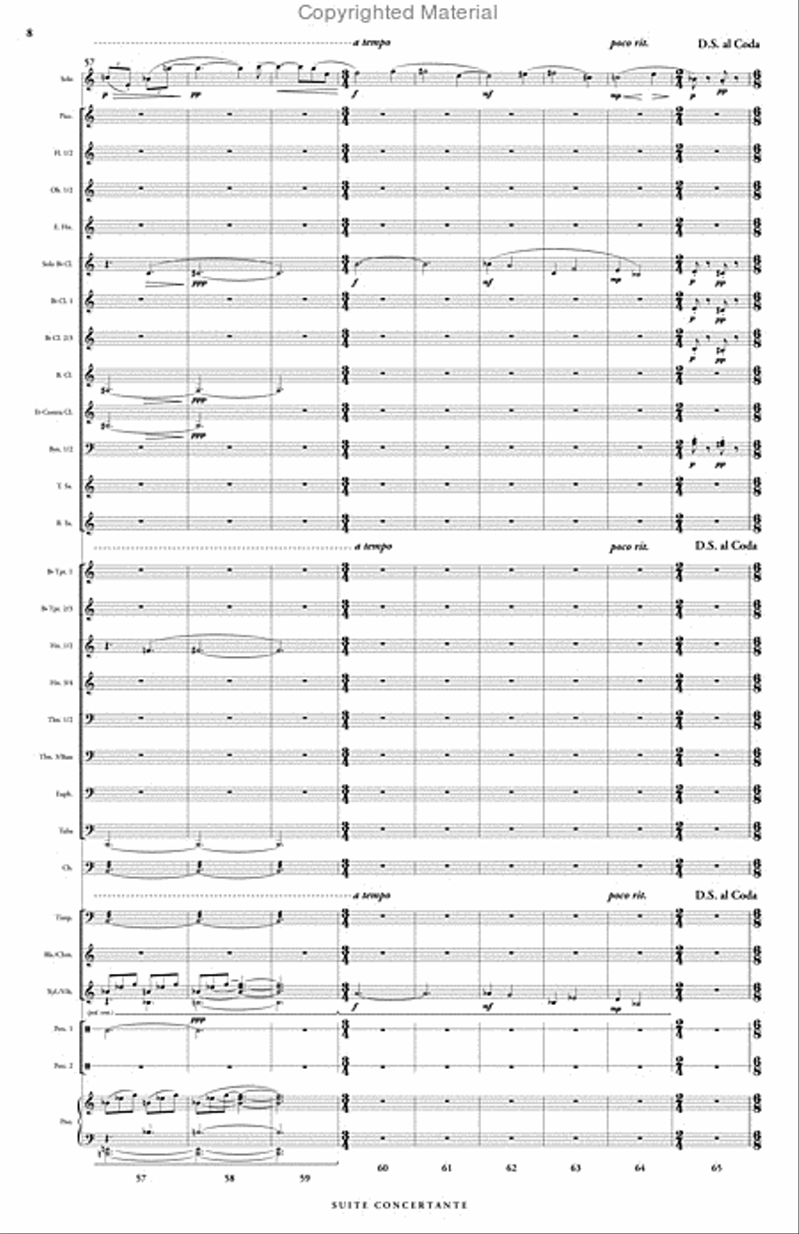 Suite Concertante for Alto Saxophone & Wind Orchestra (score & parts) Concert Band scores gallery preview page 9