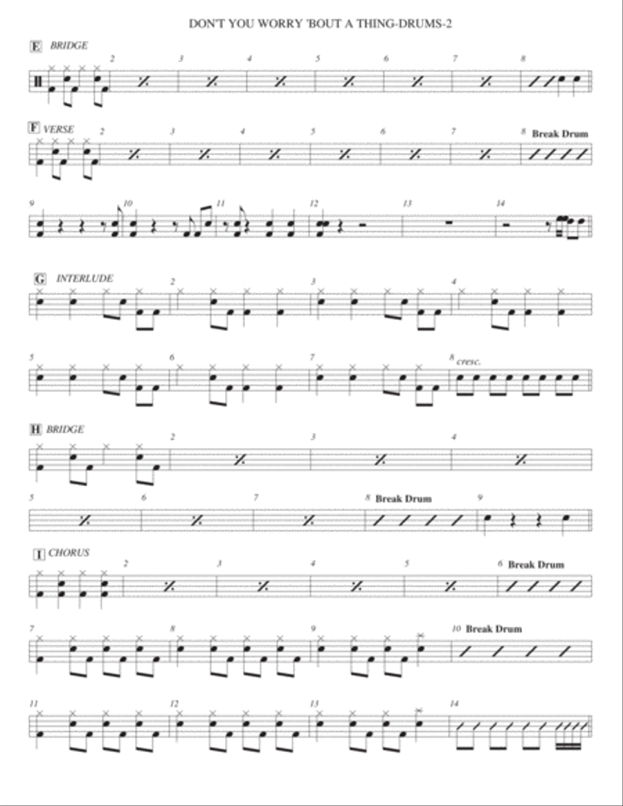 Don't You Worry 'bout A Thing Large Ensemble scores gallery preview page 2
