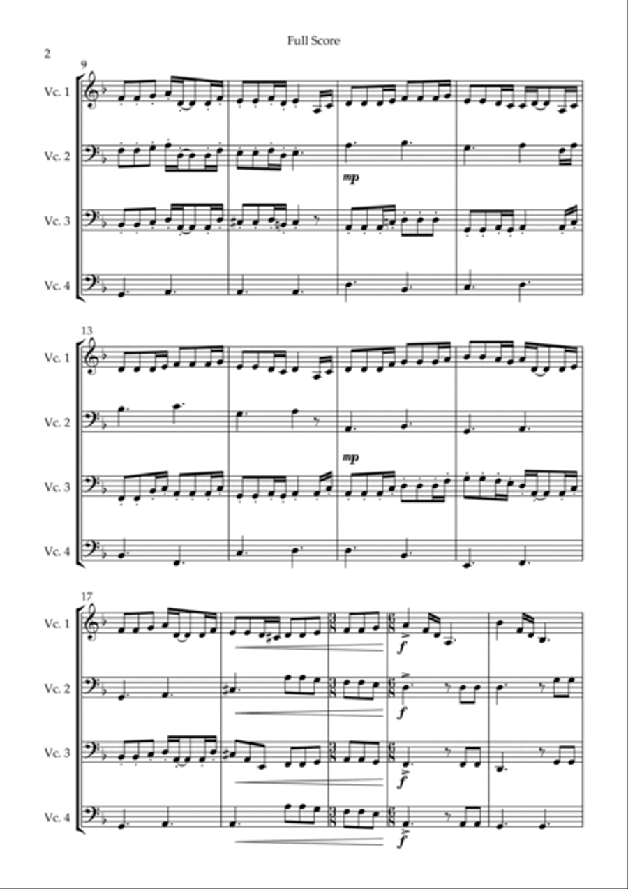 He's A Pirate String Quartet scores gallery preview page 2