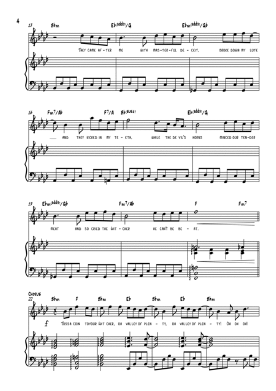 Toss A Coin To Your Witcher Piano, Vocal, Guitar scores gallery preview page 4