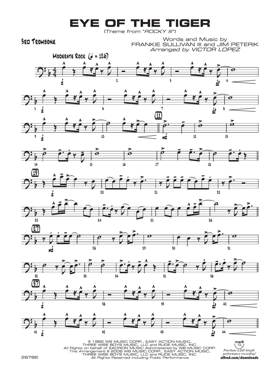Eye of the Tiger: 3rd Trombone