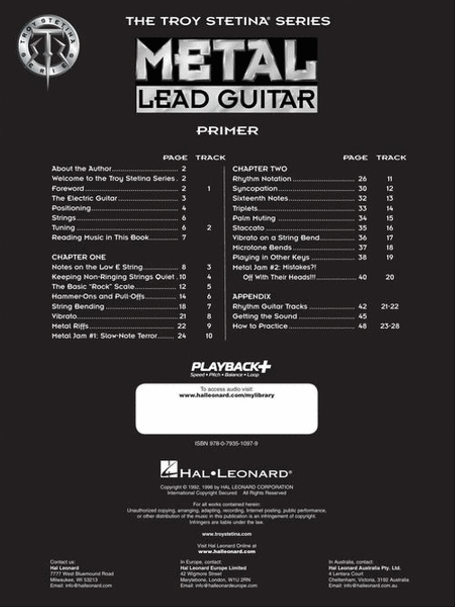 Metal Lead Guitar Primer Electric Guitar scores gallery preview page 3