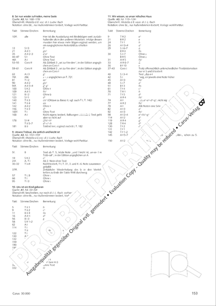 J.L. Bach: The complete motets Choir scores gallery preview page 160