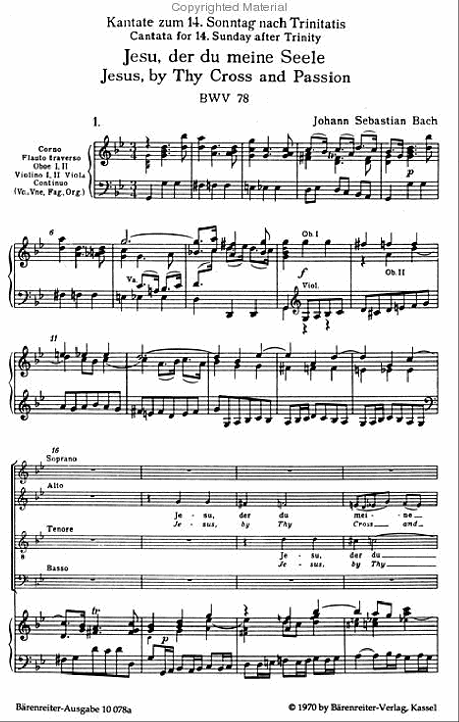 Jesu, by Thy Cross and Passion, BWV 78 4-Part scores gallery preview page 3