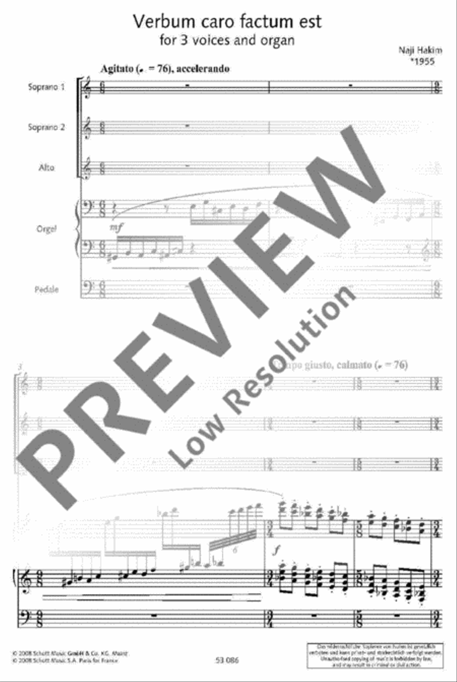 Verbum caro factum est SSA scores gallery preview page 2