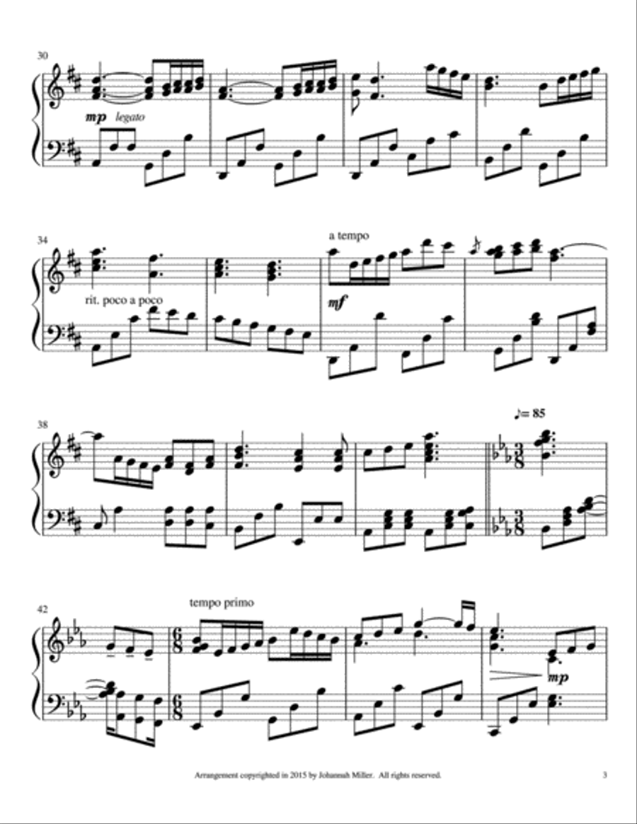 Blessed Assurance Piano Solo scores gallery preview page 3