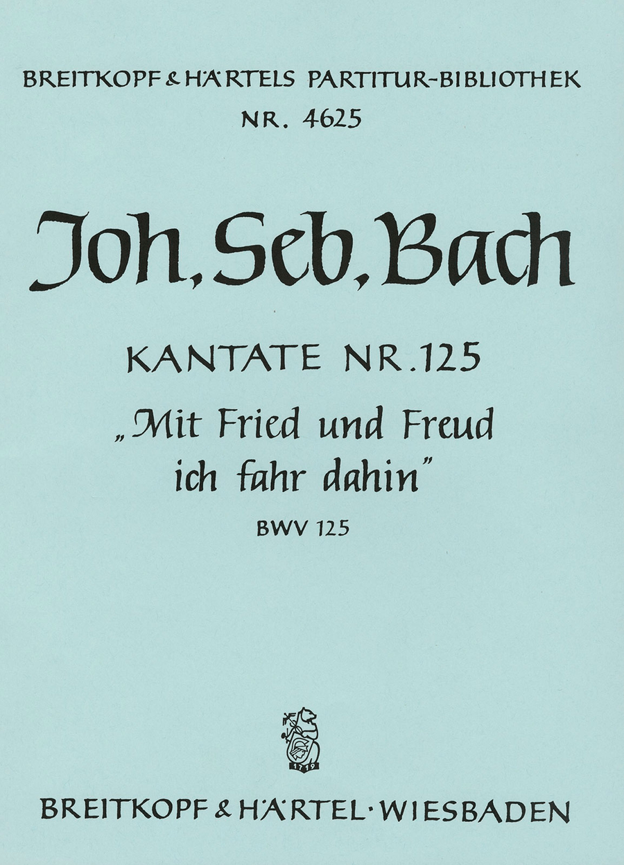Cantata BWV 125 “Mit Fried und Freud ich fahr dahin” ATB scores gallery preview page 1