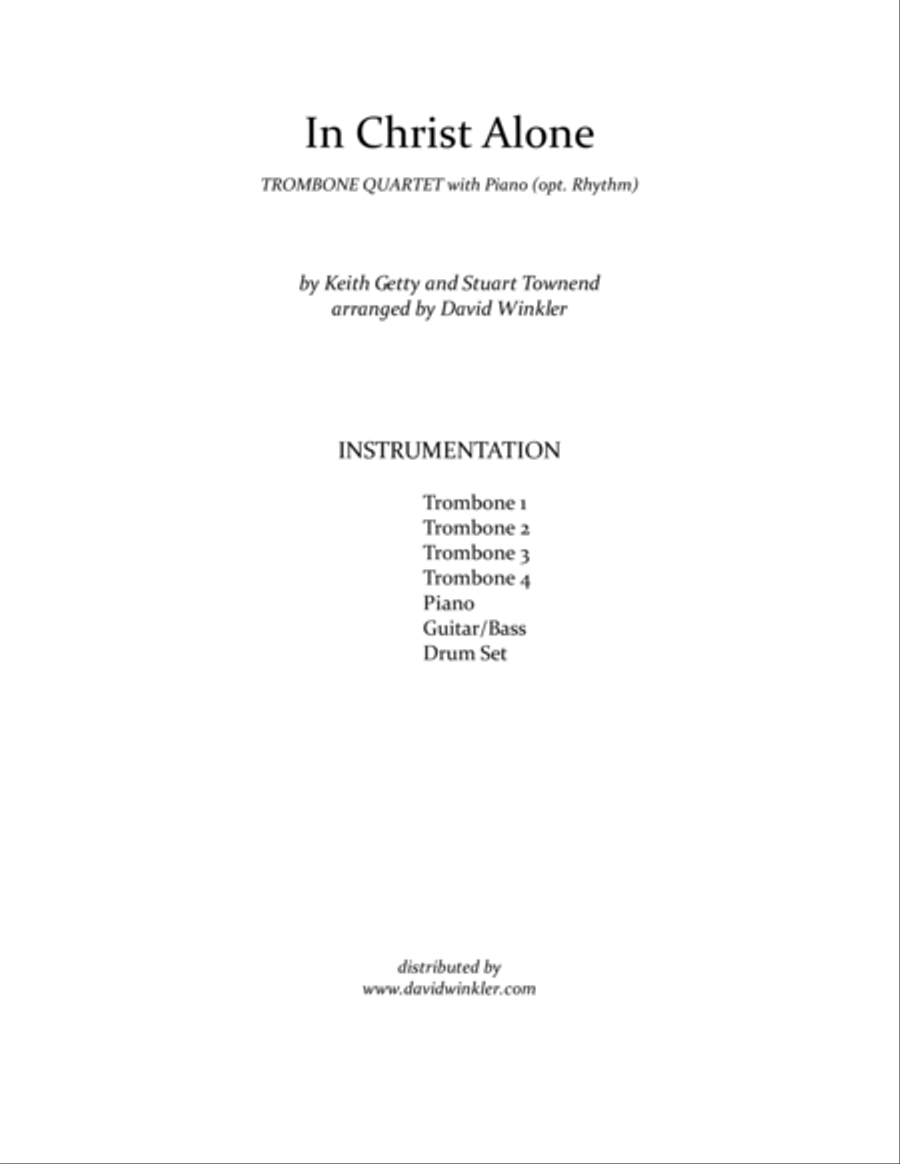 In Christ Alone Trombone Solo scores gallery preview page 2
