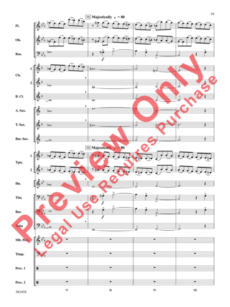 Grand Canyon Suite, Themes from Concert Band scores gallery preview page 20