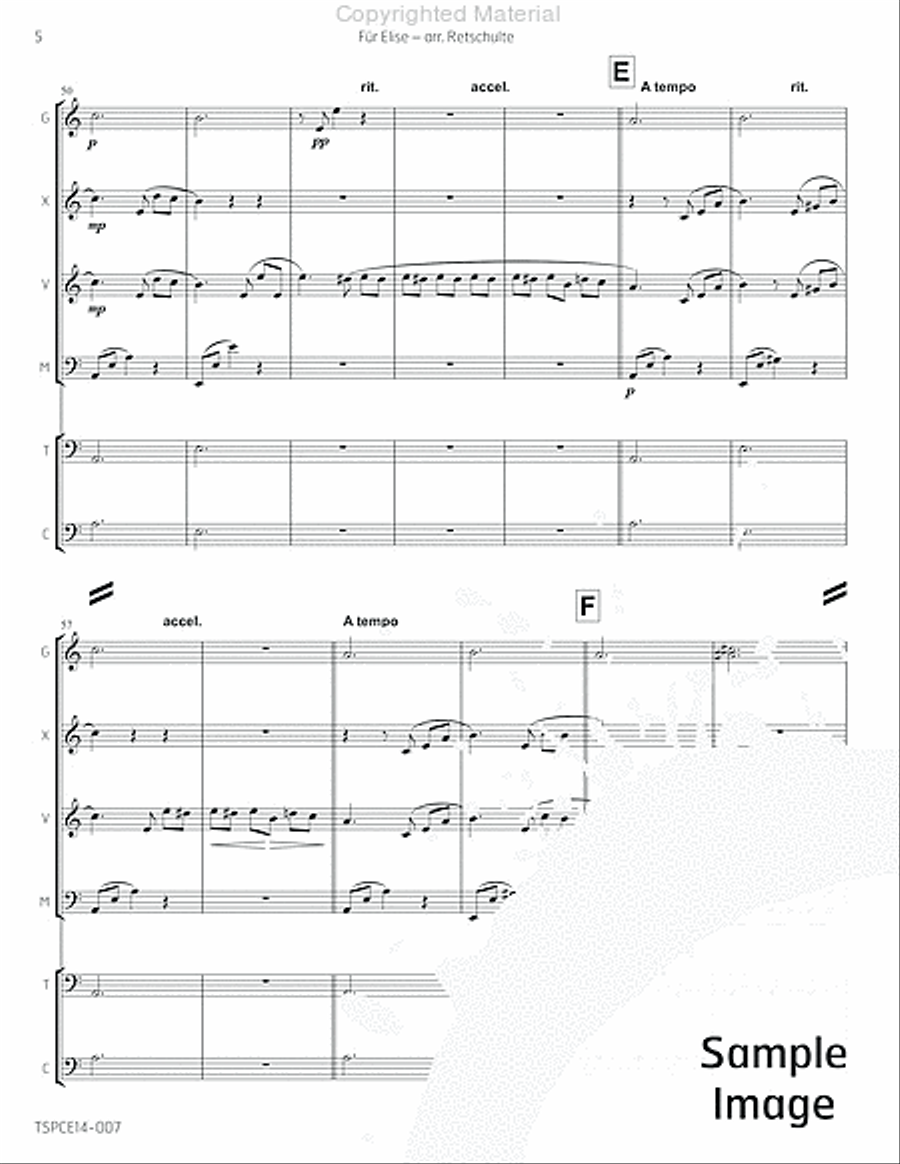Fur Elise Percussion Ensemble scores gallery preview page 9
