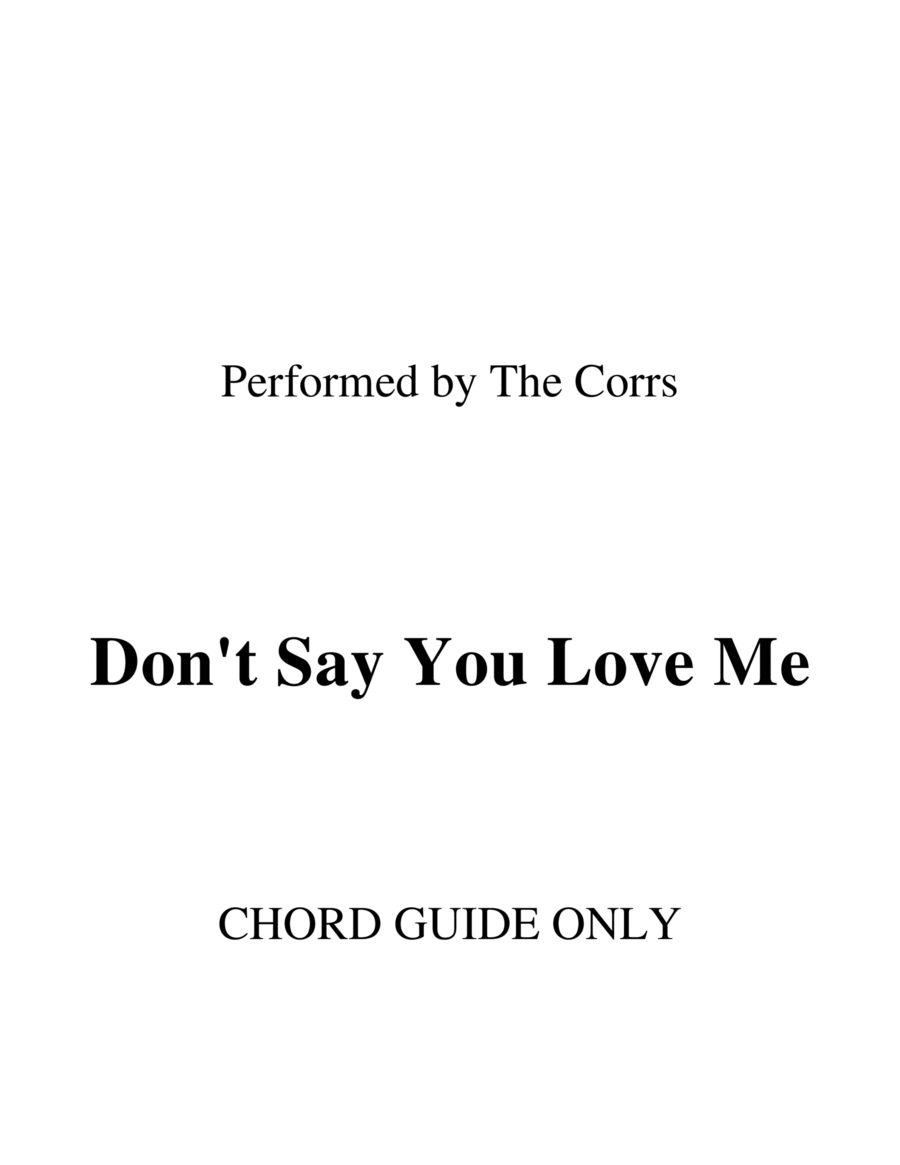 Don't Say You Love Me Piano scores gallery preview page 1