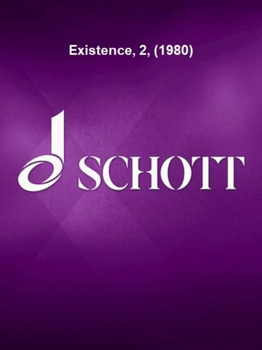 Existence, 2, (1980) Piano Duet scores gallery preview page 1