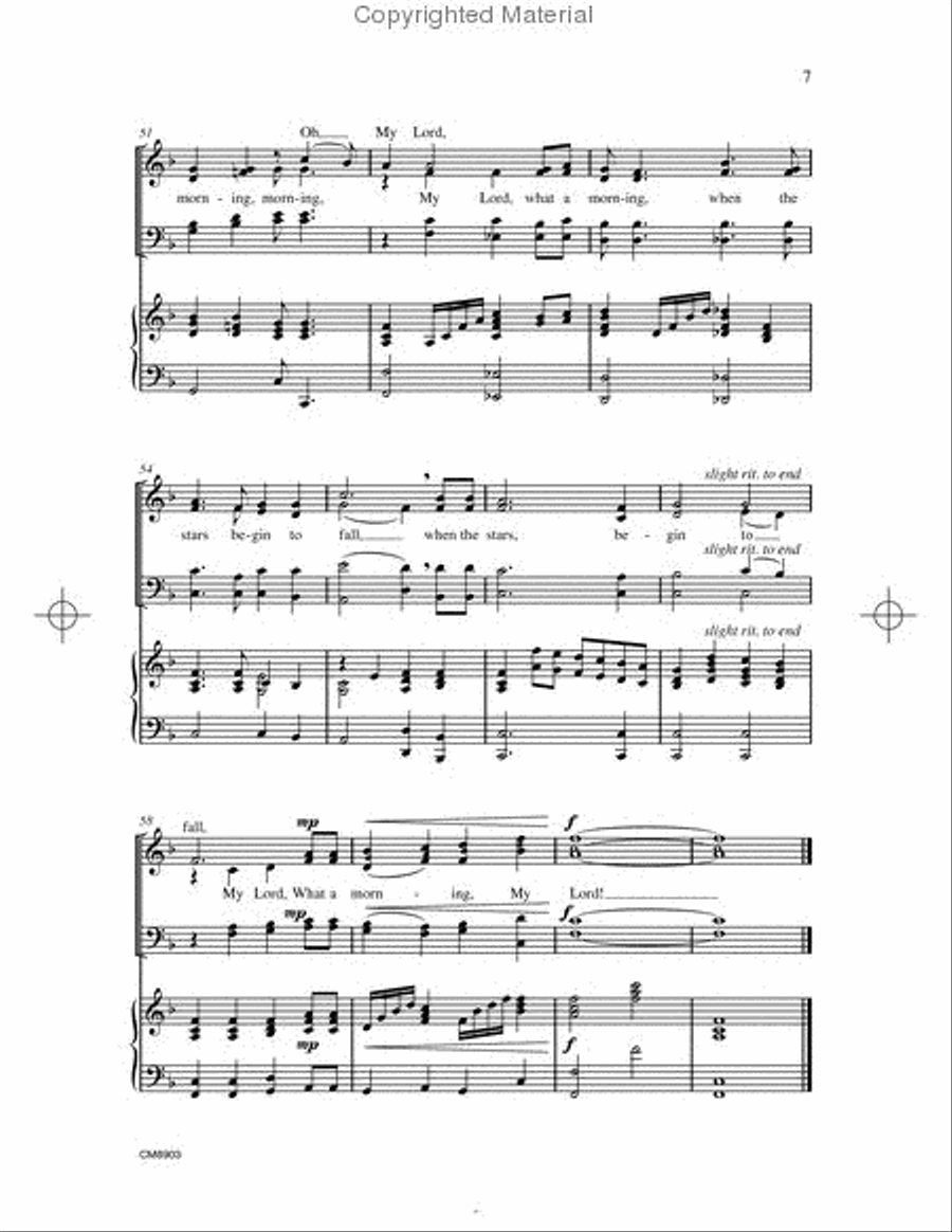 My Lord, What A Morning My Lord, What A Morning 3-Part scores gallery preview page 4