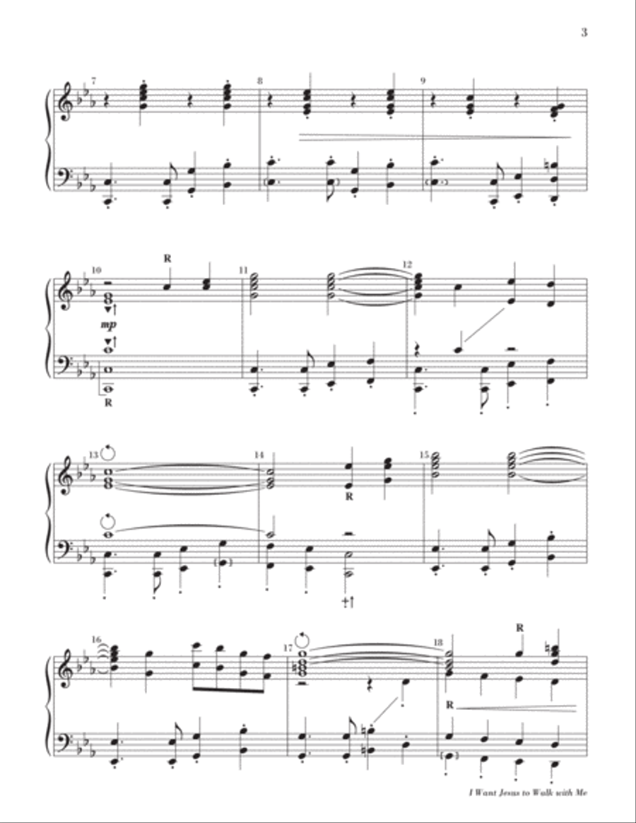 I Want Jesus to Walk with Me 5-Octaves scores gallery preview page 4