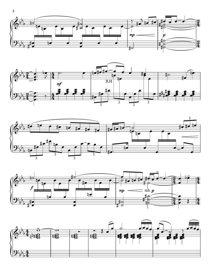 Adagio Piano Solo scores gallery preview page 2