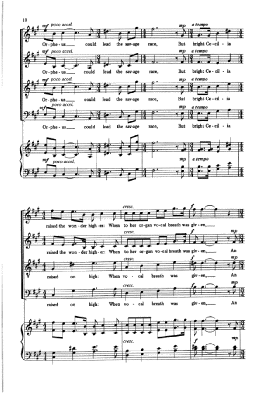 A Song for St. Cecilia's Day 4-Part scores gallery preview page 2