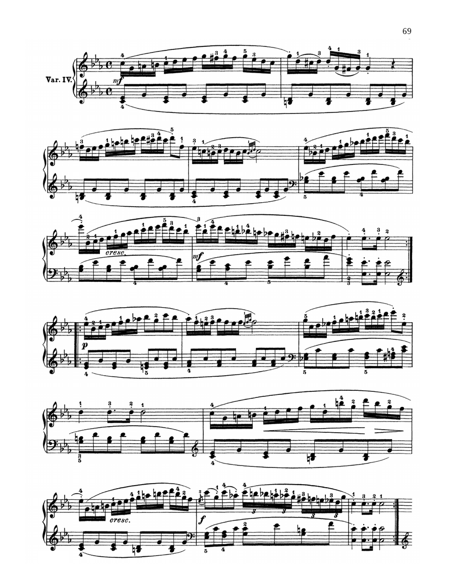 9 Variations On A March By Dressler, WoO 63 Piano Solo scores gallery preview page 4