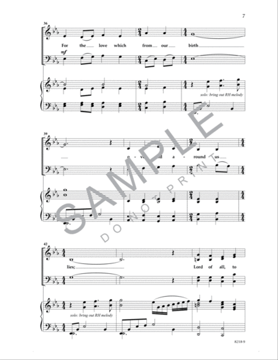 Thanks Be to God 4-Part scores gallery preview page 6