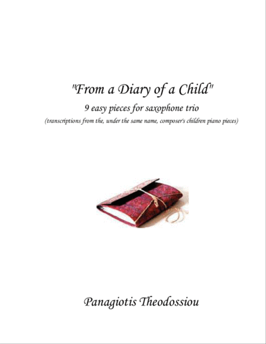 From a Diary of a Child (sax trio version) Woodwind Trio scores gallery preview page 1