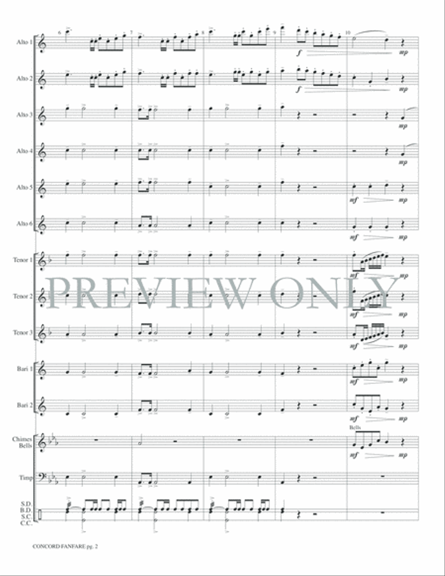 Concord Fanfare Concord Fanfare Small Ensemble scores gallery preview page 4