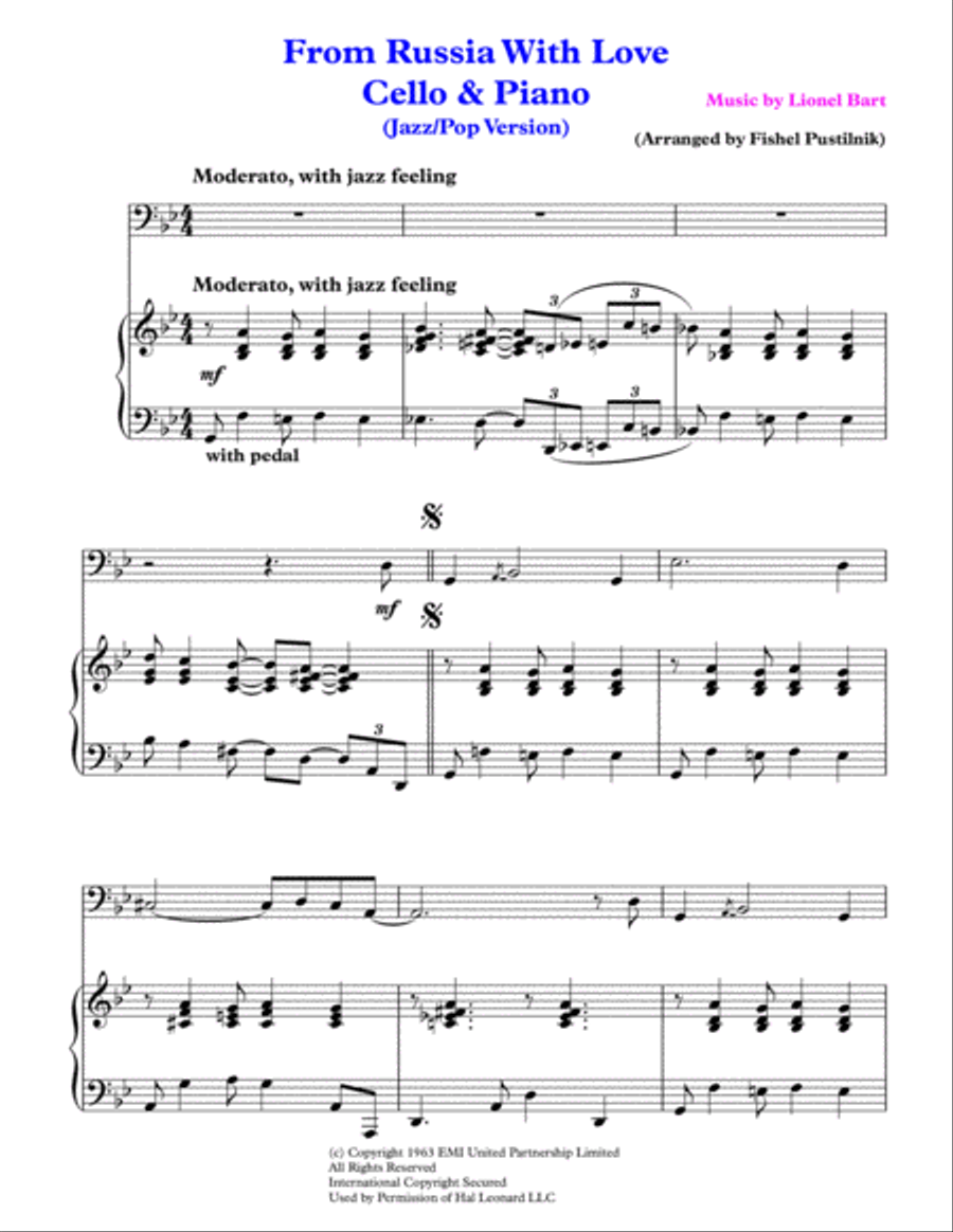 From Russia With Love Piano scores gallery preview page 2