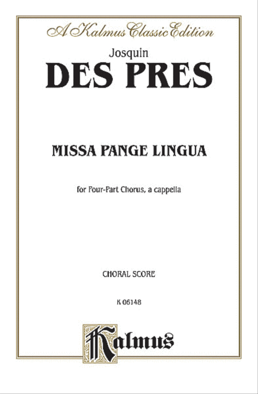Missa Pange Lingua Missa Pange Lingua 4-Part scores gallery preview page 1