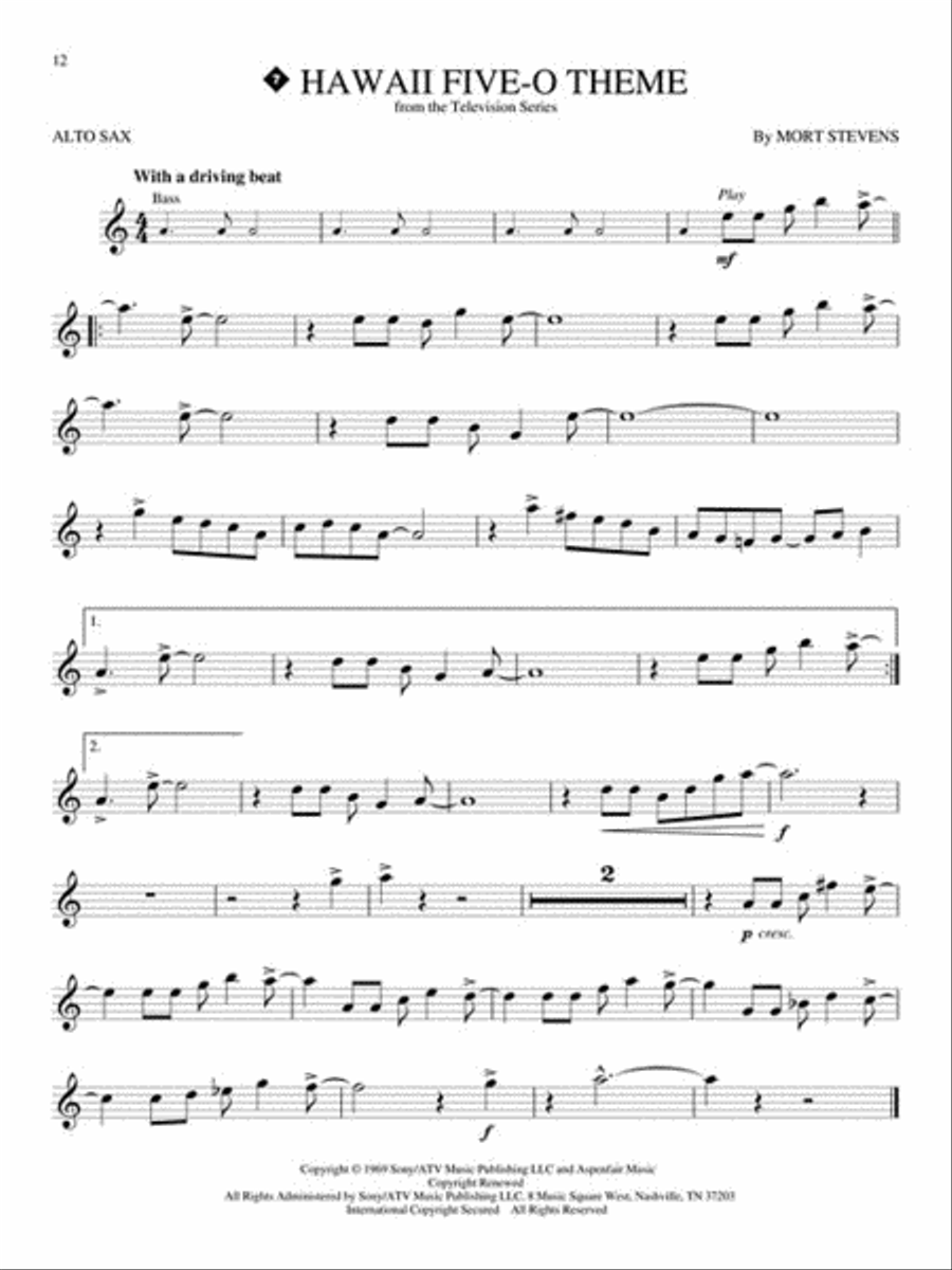 Great Themes Alto Saxophone scores gallery preview page 3