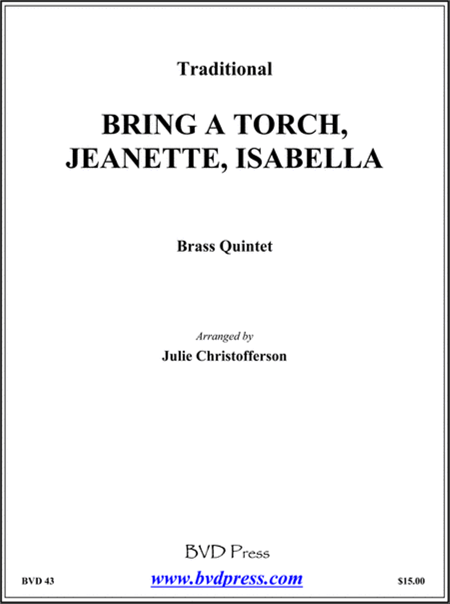 Bring a Torch, Jeanette, Isabella Brass Quintet scores gallery preview page 1