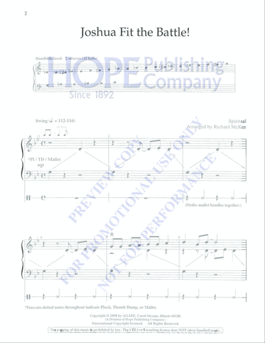 Joshua Fit the Battle! 2-Octaves scores gallery preview page 2