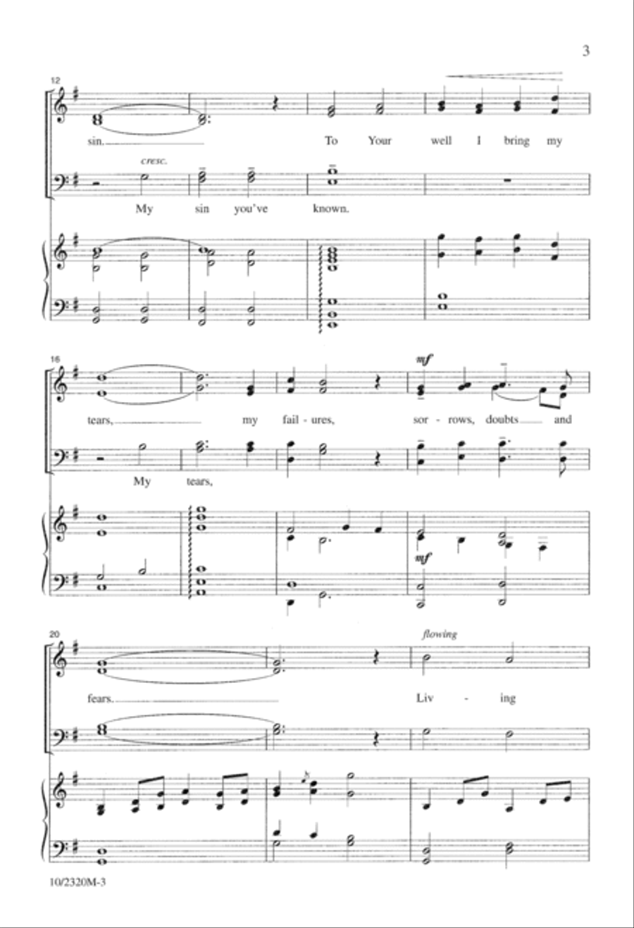 Come, Meet Jesus at the Well 4-Part scores gallery preview page 4