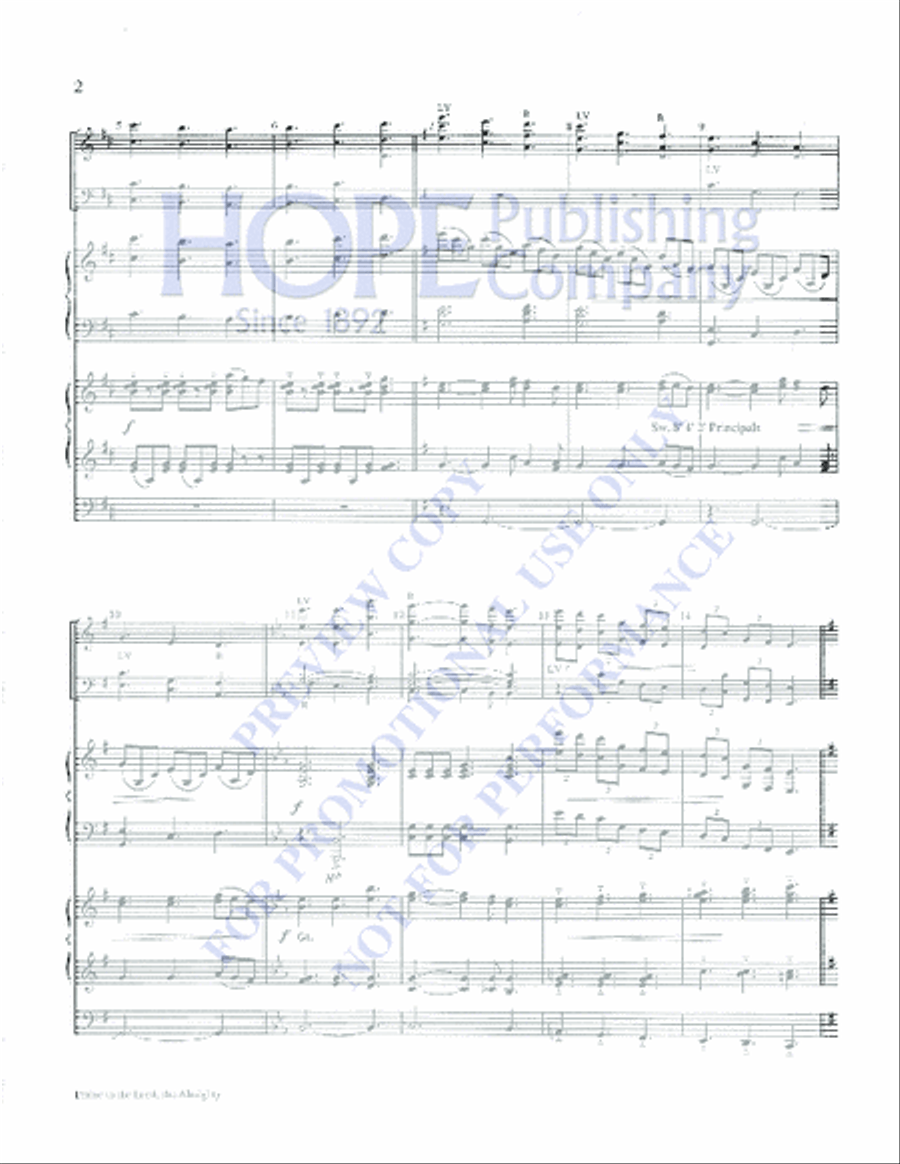 Praise to the Lord, the Almighty Piano scores gallery preview page 2