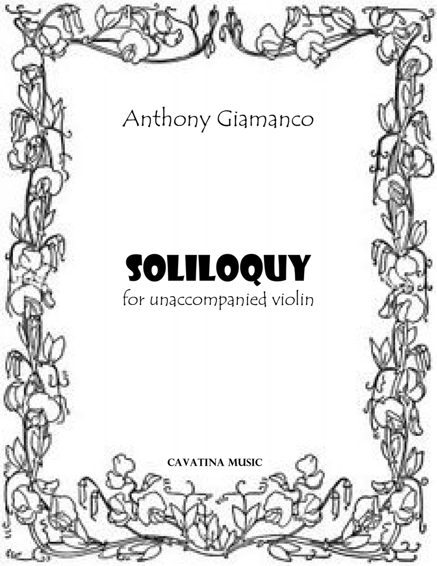 Soliloquy (for unaccompanied violin) Violin Solo scores gallery preview page 1