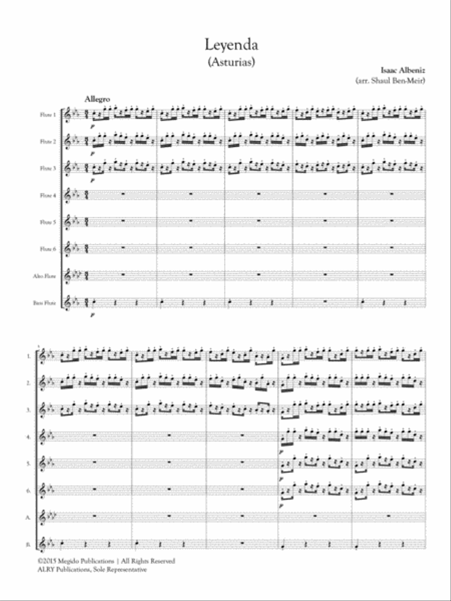Leyenda for Flute Orchestra Flute Choir scores gallery preview page 2