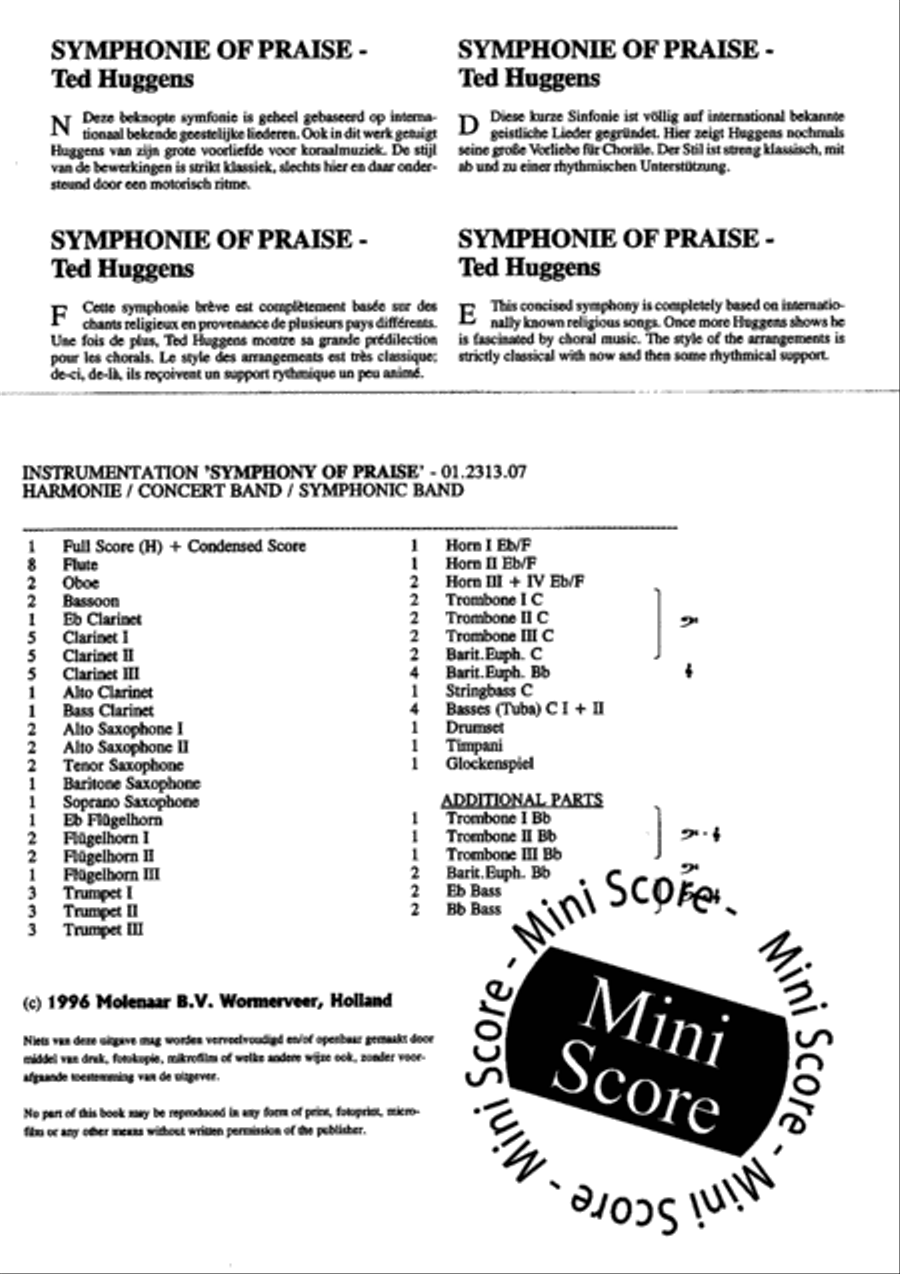 Symphony of Praise Concert Band scores gallery preview page 4