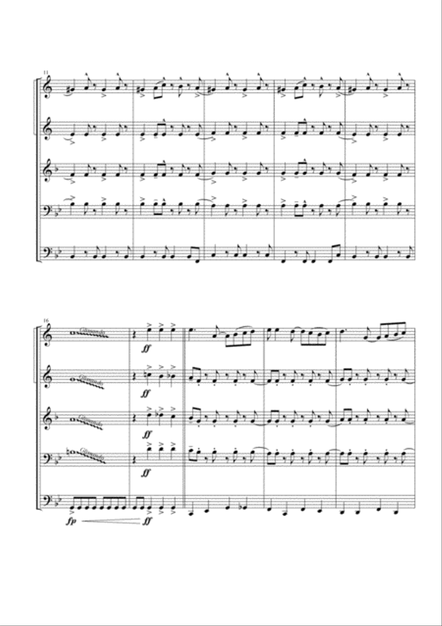Can't Take My Eyes Off Of You Brass Ensemble scores gallery preview page 2
