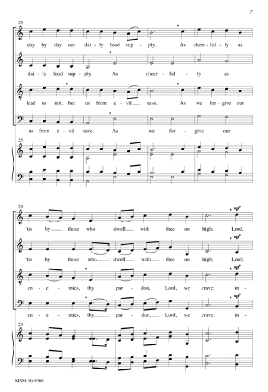 Our Father, Who in Heaven Art 4-Part scores gallery preview page 6