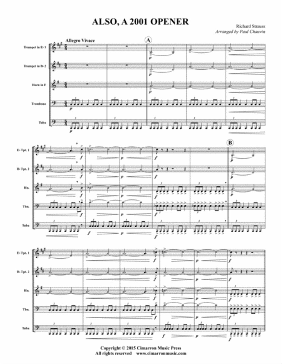 Also, A 2001 Opener Also, A 2001 Opener Brass Quintet scores gallery preview page 2