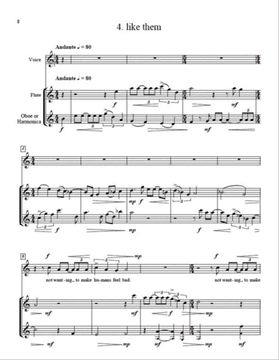 Thoughts from a Cat Flute scores gallery preview page 5