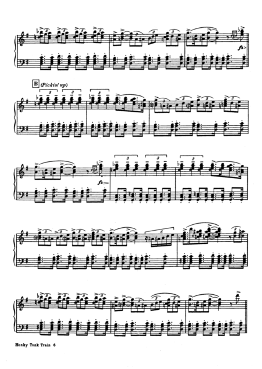 Honky Tonk Train (A Descriptive Piano Novelty) Voice scores gallery preview page 3