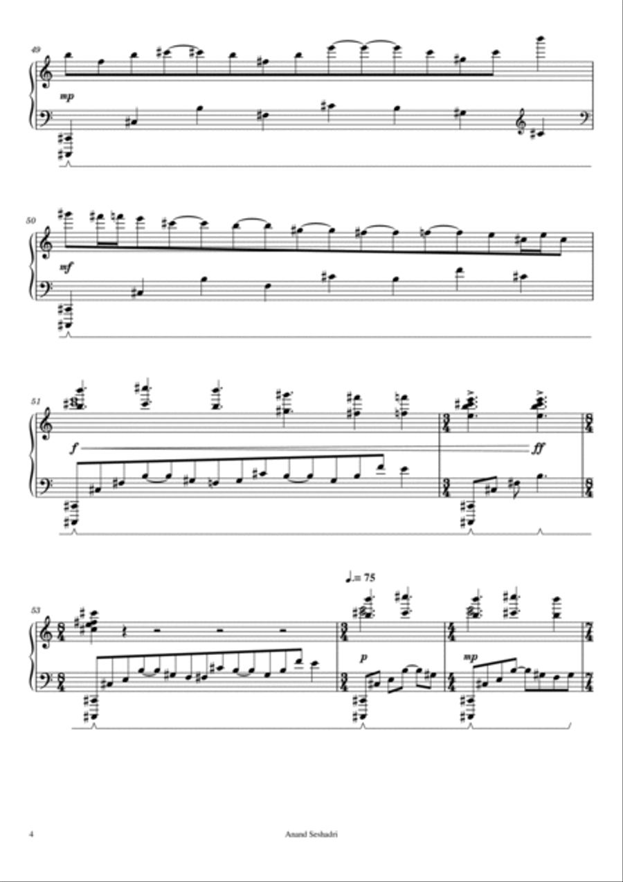 Aparoksha (Not Invisible) - piano solo Piano Solo scores gallery preview page 4