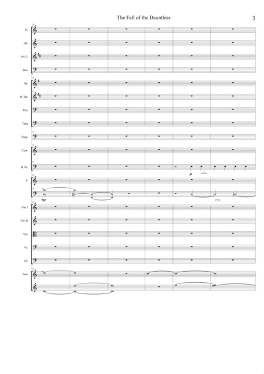 The Fall of the Dauntless - Score and Parts The Fall of the Dauntless - Score and Parts Full Orchestra scores gallery preview page 5