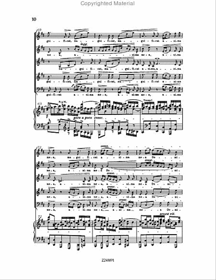 Magnificat in D major, BWV 243 Choir scores gallery preview page 10