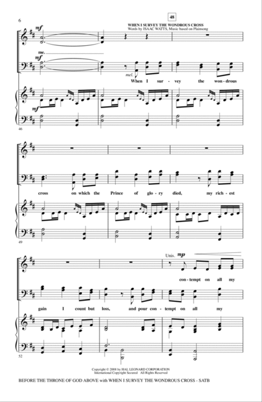 Before The Throne Of God Above 4-Part scores gallery preview page 5