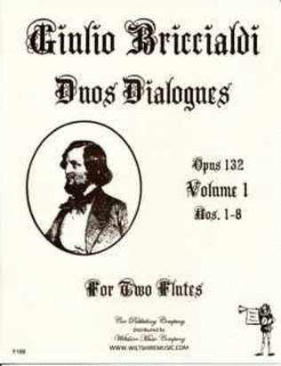 Book cover for 16 Dialogues for 2 Flutes, Op. 132 Vol.1 (#'s 1-8)