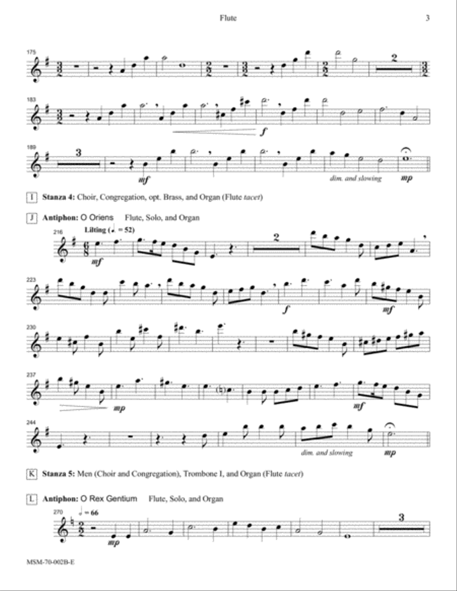 The Great O Antiphons of Advent O Come, O Come, Emmanuel Choir scores gallery preview page 3