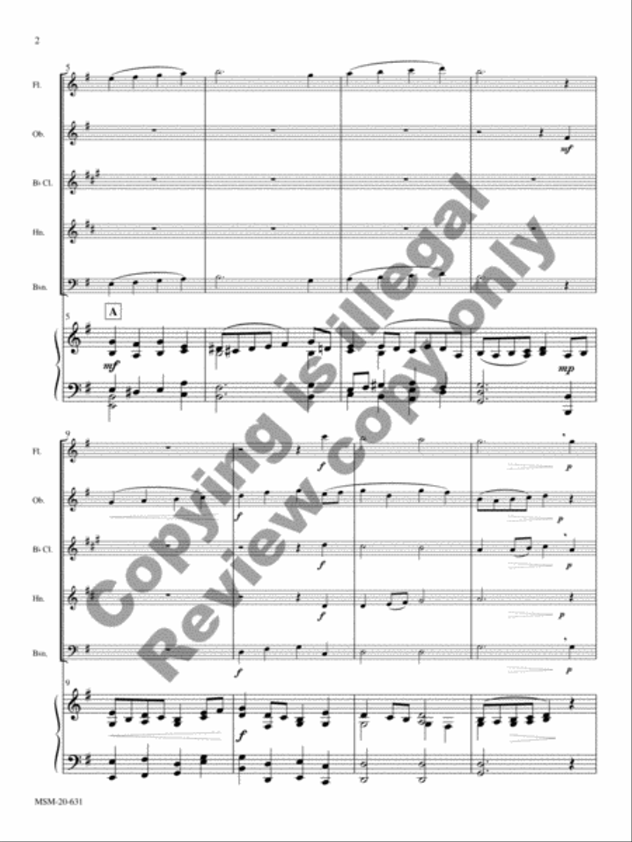 The God of Abraham Praise Woodwind Quintet scores gallery preview page 4