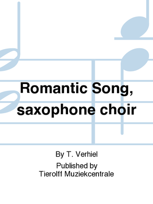 Book cover for Romantic Song, Saxophone ensemble