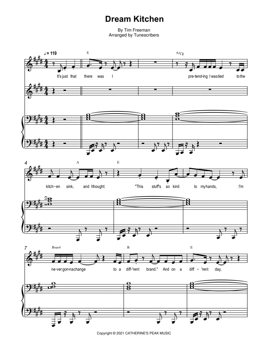 Dream Kitchen Dream Kitchen Voice scores gallery preview page 1