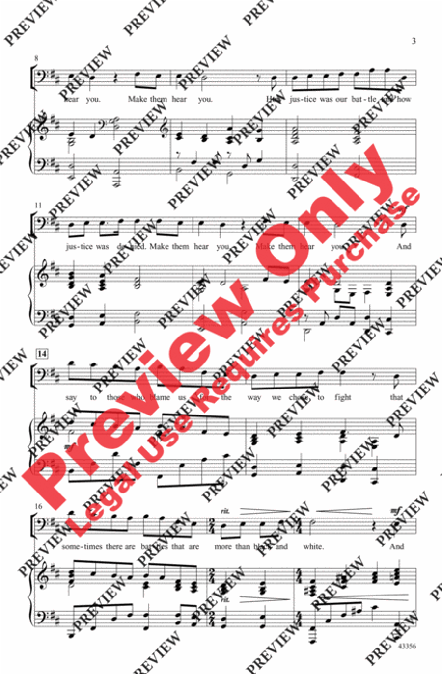 Make Them Hear You Make Them Hear You Men's Choir scores gallery preview page 3